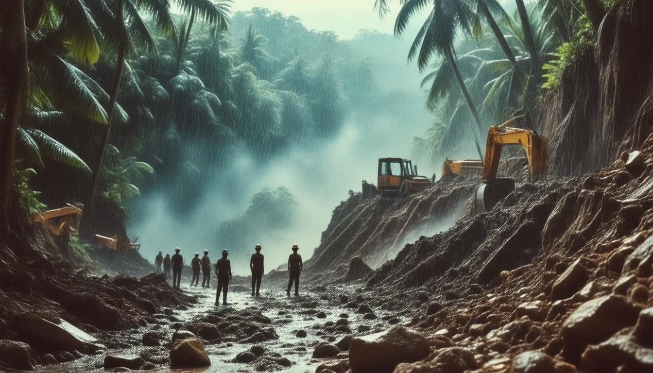 Tragic Landslide in Bali: Five Construction Workers Lose Lives Amid Torrential Rain