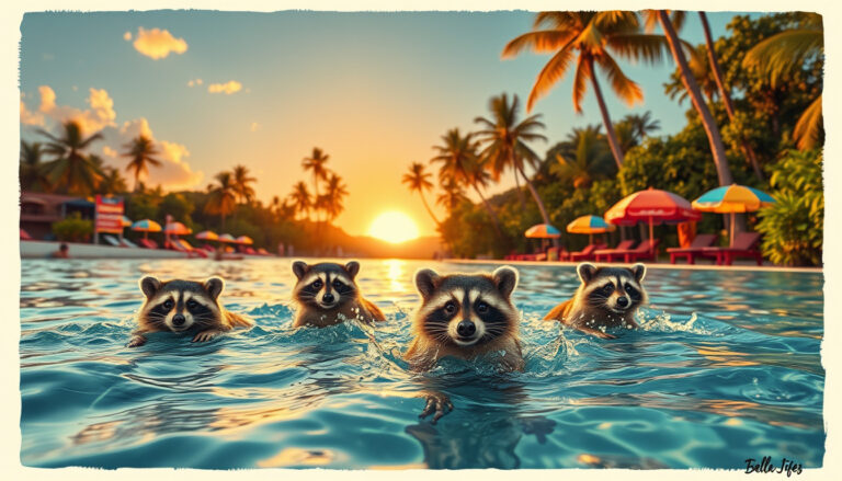 Bali Unveils Unforgettable Swimming Experience: Dive Into the Wild with Racoon Buddies!