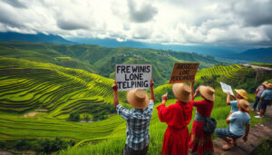 Crisis at Bali's Jatiluwih Rice Terraces: Farmer Protests Cause 80% Drop in Tourist Visits Amidst Controversial Demolition Notices!