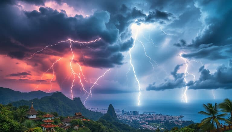Massive Lightning Strikes Shock Bali as Cyclone Seed Disrupts Iconic Tourist Sites!