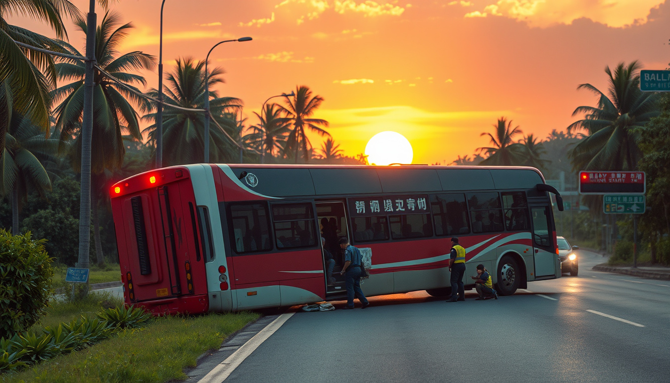 Tragic Bali Toll Road Rollover: 13 Chinese Tourists Injured Amid Allegations of Driver Fatigue